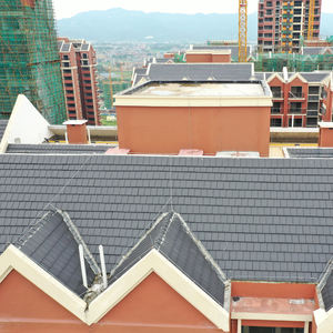 설치가 쉬운 주거용 평면 타일 하우스 루핑 시트 컬러 평면 세라믹 지붕 타일 - Product Image 3