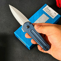 Couteau pliant en alliage d'aluminium CN BM491 - Petit couteau de poche, adapté au camping en plein air et facile à transporter - Couteau pliable