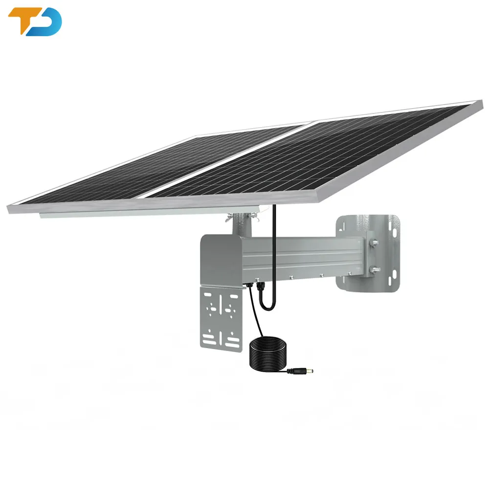 TecDeft conversor Solar 12 volts eletricidade ao ar livre 60W painel solar kits para bateria de lítio cctv sistema de energia solar grade