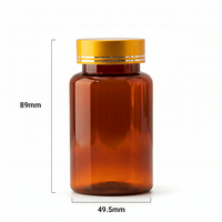 Bouteilles en plastique PET marron personnalisables de 120 ml pour médicaments, bouteilles en plastique pour médicaments, bouchon en plastique, emballage de flacons pour capsules