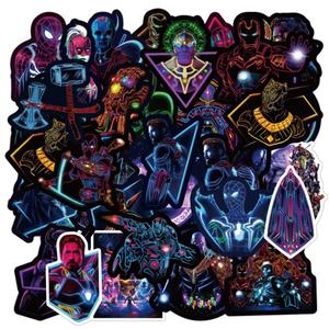 ZY0219C 100/PCS Popular Hot Sell Glow-in-the-dark <strong>Marvel</strong> Superhero League Sticker Waterproof Vinyl Sticker Custom - Product Image 3