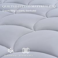 Protège-matelas de refroidissement Queen-Silencieux doux et moelleux Queen Size, surmatelas de refroidissement matelassé lavable
