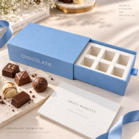 Boîte d'emballage de chocolat de luxe Kexin, boîte cadeau rigide en papier non couché personnalisée avec compartiments