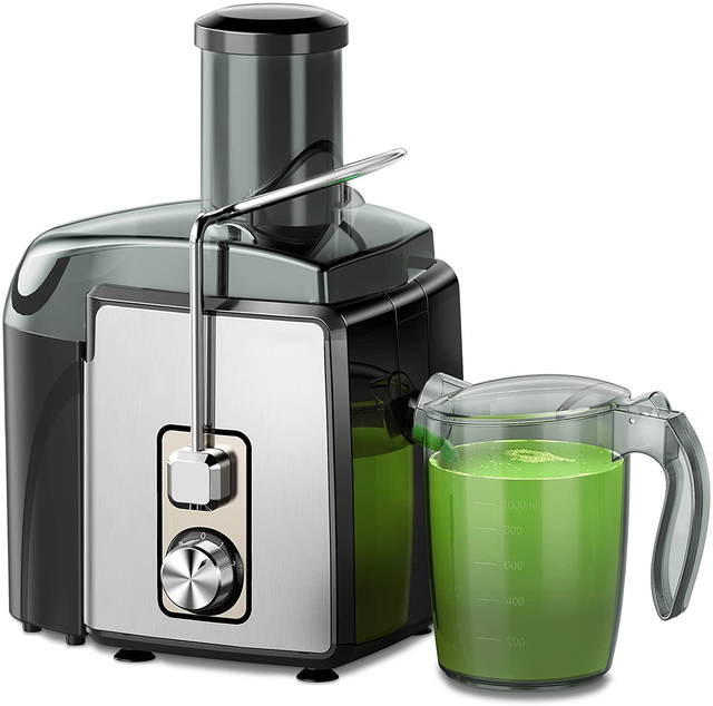 Kitchen Power Juciers Extractor Juice Fountain Cold Juicer Stainless Steel 800W with 3 Speeds, Easy to Clean