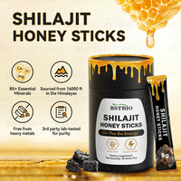 BSTBIO OEM/ODM Emballage Résine de Shilajit de l'Himalaya avec Miel 30 bâtonnets/boîte Bâtonnets de Miel au Shilajit
