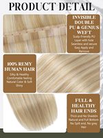 Extensions de cheveux humains européens Remy doublement étirés (couleur claire) à prix d'usine 12A, trame papillon invisible Genius Micro-Link