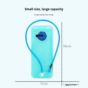 Sac d'eau pliable portable 2L pour le cyclisme, le trekking et la randonnée en montagne, bleu - Product Image 3
