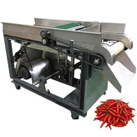 Automatische elektrische pepersnijder 220V Chili Chopper Rode Chili Snijmachine voor paprika ringen Groene pepersnijder