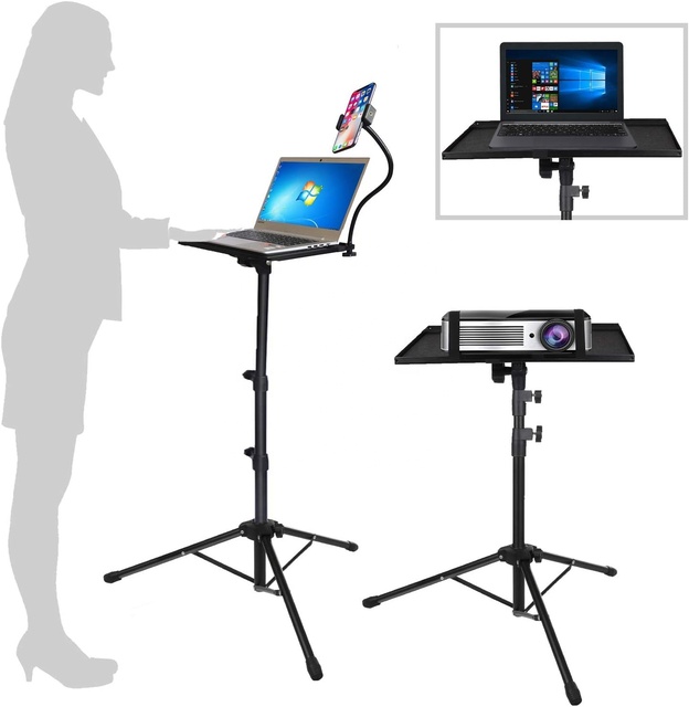 2023 New Arrival Foldable Telescopic Adjustment Portable Tray Bedside Laptop Stand Projector Stand Floor Tripod
