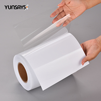 Autocollant en vinyle PET transparent vierge imprimable pour imprimante jet d'encre/Memjet, 210 mm, à gratter, adhésif cosmétique, étiquette personnalisable