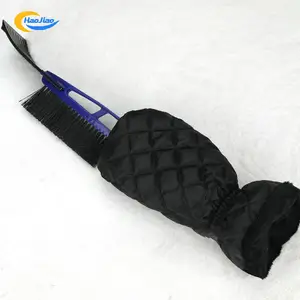 Waterproof Windshield Car Snow Cleaner and Ice Scraper with Warming Thick Fleece Oversleeve