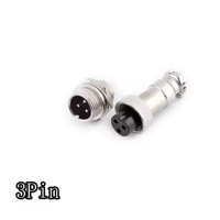 GX12 Diamètre 12mm Circulaire Aviation Plug Mâle Femelle 2Pin 3Pin 4Pin 5Pin 6Pin Cable Connector Socket