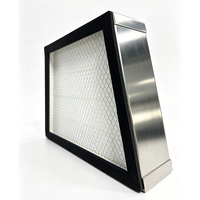 Filtre à air HVAC pour salle blanche, mini-filtre plissé, filtre de purification d'air avec cadre en acier inoxydable, fabricant