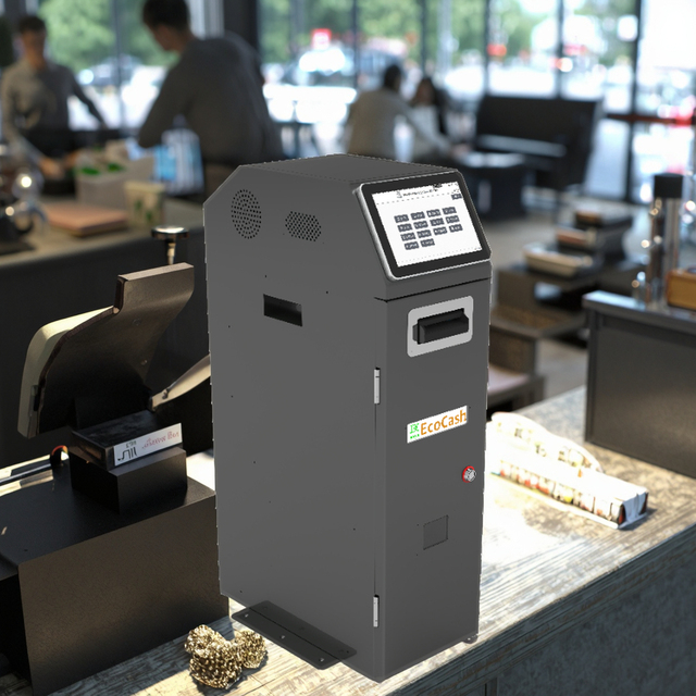 Desktop Automatic Cash Handling Machine with Barcode Reader Thermal Printer POS System for Self-service Payment Kiosk