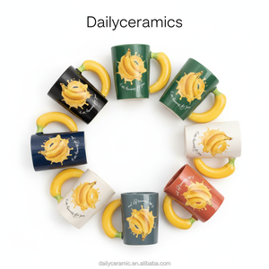 Taza de Cerámica con Asa de Plátano 3D, Taza de Café, Leche o Té con Estampado de Fruta Divertida, Regalo Original - Product Image 2