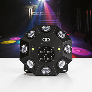 Projecteur de scène multi-effets DJ RGB LED 5-en-1 avec faisceau, stroboscope et laser, DMX512, activé par le son pour discothèques, clubs et mariages - Product Image 1
