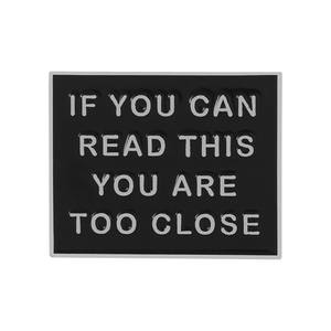 Broche de Metal con Diseño de Dibujos Animados, Joyería, Medalla, Accesorios de Disfraces, Chapado en Níquel, Hierro con Letras Inglesas Creativas, Chapado en Negro - Product Image 5