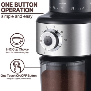 Molinillo de Café Eléctrico Comercial Profesional de 160W - 30 Ajustes de Molienda Precisos, Gran Capacidad de 300g, Acero Inoxidable, para el Hogar - Product Image 4