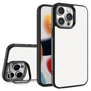Coque de téléphone 2-en-1 en TPU pour sublimation avec support de caméra cachée - Options de film en aluminium non magnétique / PET magnétique pour transfert thermique - Product Image 1