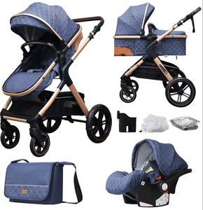 Carrito de Bebé Multifuncional y Elegante de Nuevo Diseño 2024, Asiento de Auto para Exteriores, 2 Asientos para Gemelos, Ruedas Universales 360, Plegable - Product Image 4