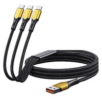 Nuevo Cable de Carga Múltiple USB C 2026, 100W, Múltiples Puertos para Teléfono, Tableta, Portátil, Trenzado Resistente de 1.3 Metros, Varios Diseños