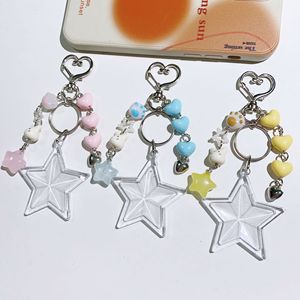 พวงกุญแจรูปดาวอะคริลิกอเนกประสงค์น่ารักหวานๆสำหรับถ่ายรูปเด็กผู้หญิงกระเป๋าพวงกุญแจรูปหัวใจห้อยตกแต่งรถคอลเลกชันพวงกุญแจยาง - Product Image 2
