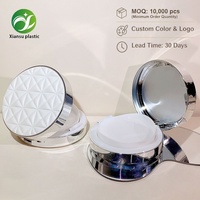 Boîte compacte vide pour poudre BB Air Cushion, avec miroir, pliable, ronde, en plastique de haute qualité