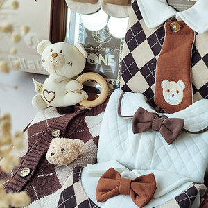 Venta al por mayor de fábrica/OEM: Caja de regalo para bebé, conjunto de varias piezas de algodón estilo retro británico para niño, tratamiento suavizante, otoño - Product Image 4