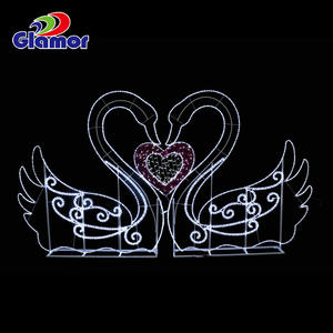 Rosa romance amore 3d street e arco decorazione di natale a motivi di luce per la festa di san valentino - Product Image 5
