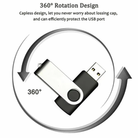 Flash Drive USB 2.0 Portabel - Desain Putar Logam Promosi yang Dapat Digunakan Kembali dengan Garansi 1 Tahun Solusi Penyimpanan Grosir