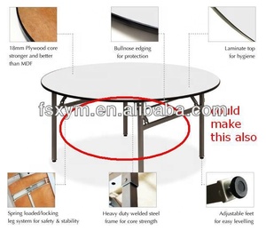 Blanco al aire libre rotonda muebles Hotel restaurante plegable redondo PVC mesas de comedor con sillas conjunto para <span class=keywords><strong>8</strong></span> - Product Image 4