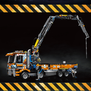 Moule <span class=keywords><strong>King</strong></span> 19014S nouveau modèle de camion de pompe à béton pneumatique de remorquage robuste bricolage ingénierie briques en plastique jouets ensembles de blocs de construction - Product Image 3