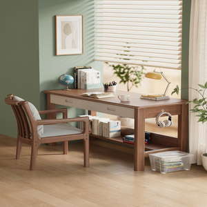 Wood <b>Study</b> <b>Desk</b> with Bookshelf Storage for Kids Bedroom Home Office Furniture Set - Product Image 4