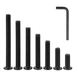 Kit de tornillos de cabeza plana con remache OEM, tornillos de cabeza hexagonal Allen, tornillos avellanados de acero inoxidable con acabado en óxido negro - Product Image 1