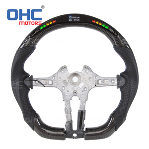 Volante de carreras para <span class=keywords><strong>BMW</strong></span> F15 M3 F30 M, luz LED de cambio de rendimiento deportivo, de fibra de carbono, motores OHC - Product Image 3