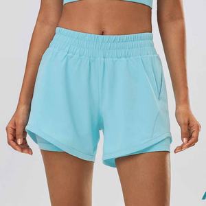 กางเกงวิ่งขาสั้นผู้หญิงทรงหลวม แห้งเร็ว ระบายอากาศดี สำหรับออกกำลังกายและเล่นกีฬา มีกระเป๋า  รับผลิตตามแบบ พร้อมสกรีนโลโก้ - Product Image 4