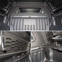 Auvent de camionnette en alliage d'aluminium sur mesure pour Ford F150 avec benne de 5,5 ou 6,5 pieds, panneaux latéraux verrouillables et rails de toit