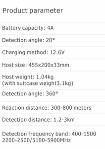 Hàng không UAV phát hiện cầm tay chu vi an ninh Giải pháp chống lại bay không người lái di động tầm xa tín hiệu Detector cho FPV - Product Image 2