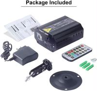 Projecteur laser 2-en-1 activé par le son, lumières LED RGB multicolores, DJ Disco Strobe, éclairage de scène pour hôtel, intensité réglable, ABS