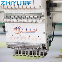 Machine à broder informatisée ZHIYU personnalisée à tête unique 12 aiguilles, 4 perles/2 paillettes, nouveau moteur servo haute efficacité pour