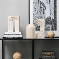 Porte-livres rustiques personnalisés en travertin de haute qualité - Décoration multifonctionnelle pour la maison, pour livres et support de téléphone portable