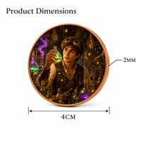 Pièce commémorative Trésor de l'Alchimiste - Pièce de collection en cuivre de 40 mm - Pièce d'art Maître des Potions pour cadeau et décoration