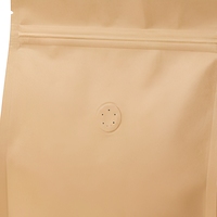 Sachet de café en papier kraft refermable avec valve de dégazage