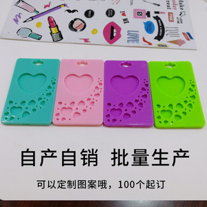 Porte-carte de bus en acrylique mignon de style coréen, 10x6,3 cm, avec motif de cœur, pour enfants, étudiants, utilisation unisexe - Product Image 2