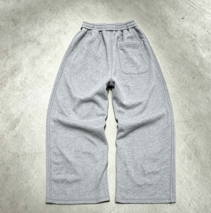 Pantalon de jogging déchiré pour homme, taille élastique avec cordon de serrage, style streetwear, coupe oversize, 100% coton, effet usé - Product Image 3