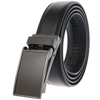 30mm Herren-Ledergürtel mit Automatikschnalle aus Legierung LY33-0132-1