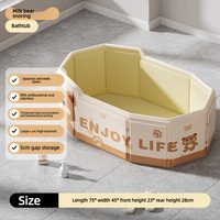 Baignoire isolée en PVC à parois épaisses pour usage domestique 2026, portable, écologique, pliable, type assis ou allongé, avec fonction douche