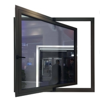 Fenêtres et portes à battants pivotants en alliage d'aluminium de qualité, double vitrage, fenêtres à battants en acier, style ouvert, fenêtre en aluminium