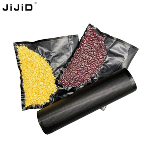 JIJID Textured Embossed Black Clear Vacuum Bags Food <strong>Saver</strong> Vacuum Sealer Rolls Custom Food Bag Food Vacuum Storage Bags - Product Image 1