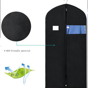 Men's Fashionable Custom Non-Woven Suit Cover <strong>Garment</strong> <strong>Bag</strong> High Quality Foldable with Clear Pocket Window and Zipper Closure - Product Image 5